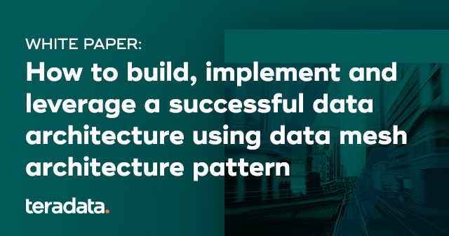 Data Architecture Using Data Mesh Architecture Pattern